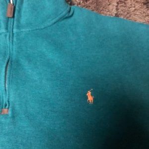 Polo Ralph Lauren green quarter zipup essential